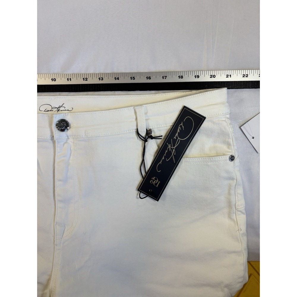 DG2 Diane Gilman Women's 22WP White Uplifter Skinny‎ Jeans Comfort Minimalist - Picture 7 of 9